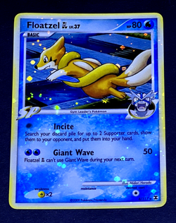 2009 Pokemon FLOATZEL Rising Rivals HOLO BLEED Misprint ERROR Card 4/111 SWIRL - Image 1
