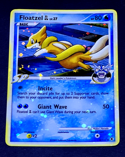 2009 Pokemon FLOATZEL Rising Rivals HOLO BLEED Misprint ERROR Card 4/111 SWIRL - Image 3