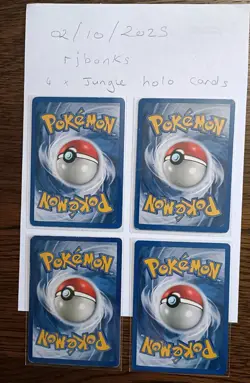 Pokemon TCG bundle of 4 vintage holo Jungle cards (1999) - Image 3