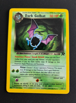 Dark Golbat 7/82 Holo | Team Rocket Unlimited Vintage Pokemon Card | LP - Image 1