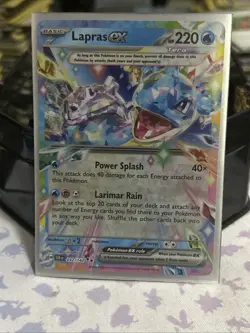 Lapras EX 032/142 S&V Stellar Crown - Double Rare Half Art - Pokemon TCG Card NM - Image 1