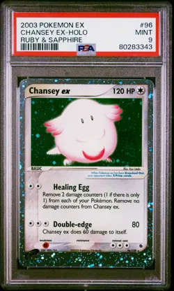 Chansey EX Ruby & Sapphire Holo Foil PSA 9 Pokemon Card #96 - Image 1