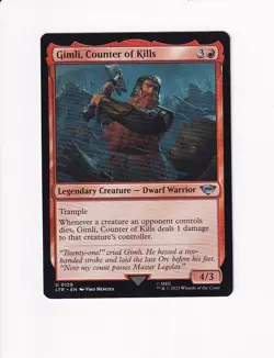 2023 MTG MAGIC THE GATHERING LORD OF THE RINGS GIMLI, COUNTER OF KILLS (#2) (X) - Image 1