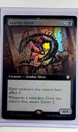 2023 Magic The Gathering CMM Commander Masters Extended Art Foil Lazotep Sliver - Image 1
