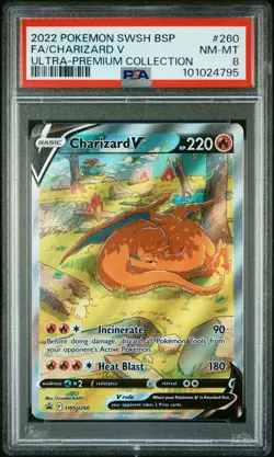 Charizard V Ultra Premium Collection Sword & Shield PSA 8 Pokemon #260 - Image 1