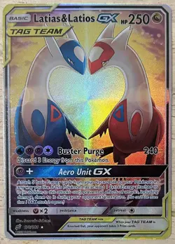 Pokemon TCG Latias & Latios Tag Team GX 113/181 CUSTOM TEXTURED 1:1 REPLICA ART - Image 1