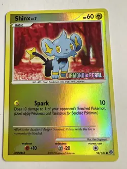 Shinx LV 7 98/130 PL Diamond Pearl Pokemon Reverse Holo Stamped TCG Mint - Image 1