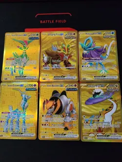 Pokemon Temporal Forces Lot of 6 Gold Full Art Hyper Rares - Image 1