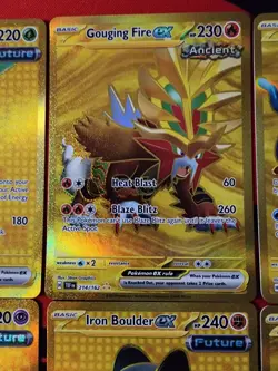 Pokemon Temporal Forces Lot of 6 Gold Full Art Hyper Rares - Image 3