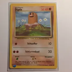 Digda / Diglett - Pokemon TCG Karte - Base Set - 47/102 - 1999 - Deutsch - Image 1