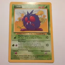 Bluzuk / Venonat - Pokemon TCG Karte - Dschungel / Jungle, 63/64, 1999 - Deutsch - Image 1