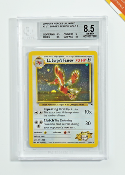 Pokemon BGS 8.5 Lt. Suge's Fearow #7 Holo Gym Heroes Unlimited 2000 English - Image 1