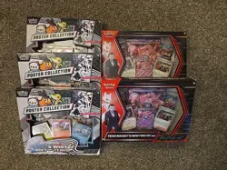 Pokemon Black Bolt & White Flare Poster Collection & Team Rocket Mewtwo Ex Box - Image 1