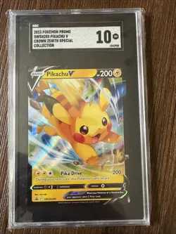 2023 Pokemon Crown Zenith Pikachu V Promo SWSH285 Special Collection CGC 10 - Image 1