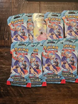 Pokemon TCG: Scarlet and Violet Journey Together- Lot Of 17 Booster Pack Sleeved - Image 4