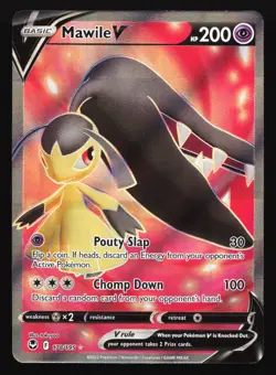Pokemon Mawile V 178/195 Silver Tempest Ultra Rare Full Art Holo LP - Image 1