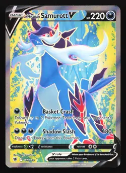 Pokemon Hisuian Samurott V 176/189 Astral Radiance Ultra Rare Full Art Holo LP - Image 1