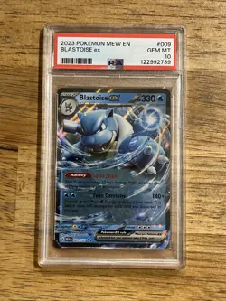 GRADED PSA 10 2023 Pokemon MEW EN Blastoise ex #009 - Image 1