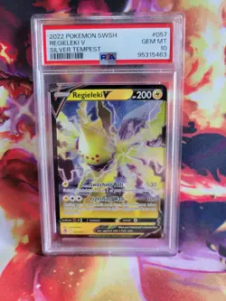 Pokemon Regieleki V Silver Tempest #057 Graded Card PSA 10 - Image 1