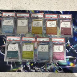PSA 10 Yu Nagaba Eevee’s Promo Complete Set Of 9 Pokemon Card Japanese - Image 1