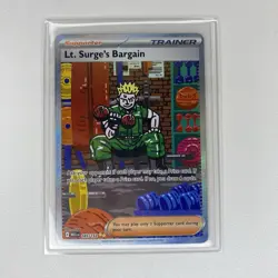 Pokemon Card Lt. Surge’s Bargain #185/132 Mega Evolution Pack Near Mint - Image 1