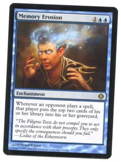 Memory Erosion Rare Enchantment Card - Shards of Alara - MP Condition-0oje - Image 1