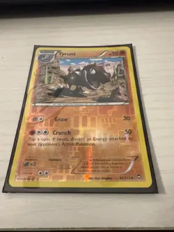 Pokemon Tyrunt Card 61/111 Reverse Holo Rare XY Furious Fists - Image 1