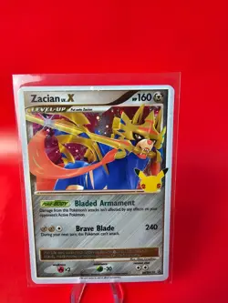 Pokemon Zacian Lv X Celebrations SWSH135 Black Star Promo Holo Card - Image 1