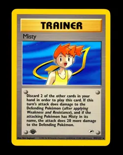 2000 Pokemon MISTY Gym Heroes 1ST EDITION Rare NON HOLO Set Card 102/132 WotC EX - Image 1