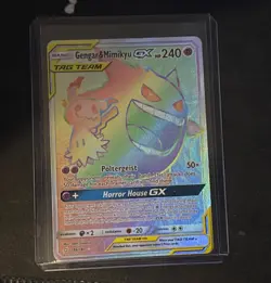 Pokemon GX Gengar and Mimikyu Tag Team Card 186/181 - Image 1