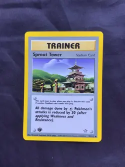 Pokemon Cards: Neo Genesis 1st Edition Uncommon: Sprout Tower 97/111 - Image 1