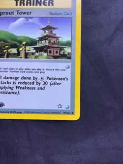 Pokemon Cards: Neo Genesis 1st Edition Uncommon: Sprout Tower 97/111 - Image 4