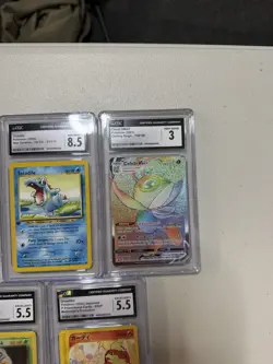 Lot 5 Graded Pokemon Cards BGS CGC 1st Ed Totodile Chansey Arbok Vintage - Image 5