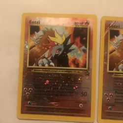 Entei Reverse Holo WOTC Promo 34 Pokemon Card With Swirl - Image 2