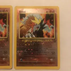 Entei Reverse Holo WOTC Promo 34 Pokemon Card With Swirl - Image 3