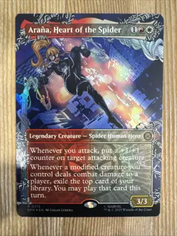 Arana, Heart of the Spider - Foil - Borderless Marvel's Spider-Man MTG - Image 1