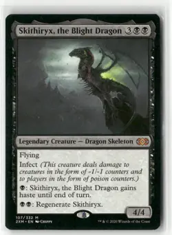 Magic the Gathering Skithiryx, the Blight Dragon Double Masters #107 - Image 1