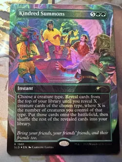Kindred Summons -MTG -Double Rainbow Secret Lair Drop Foil -Everyones Invited NM - Image 1