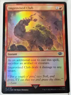 Improvised Club - FOIL - The Lord of the Rings - Magic the Gathering MTG Nice! - Image 1