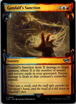 Magic the Gathering Gandalf's Sanction Showcase The Lord of the Rings MTG - Image 1