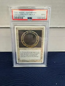 PSA 9 1995 MTG 4th Edition Circle Of Protection Black - Image 1
