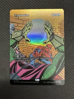 MTG Spider-Man Traumatize Borderless Foil Mythic English - Image 1