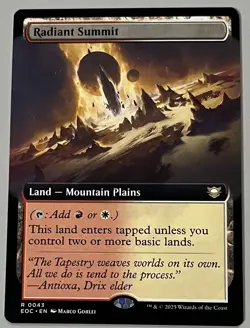 MTG EOE Commander Radiant Summit Land - Mountain Plains RARE REGULAR #0043 - Image 1