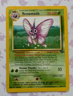 Pokemon TCG Venomoth Jungle Card 29/64 Unlimited Rare - Image 1