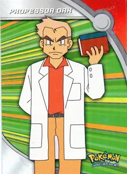 Pokemon Professor Oak Card TV Animation Topps Series 3 - Image 1