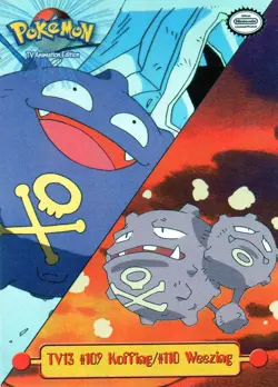 Pokemon TV13 #109 Koffing/#110 Weezing Card TV Animation Series - Image 1