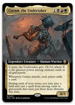Coram, the Undertaker (Extended Art) #27 (NM) Modern Horizons 3 M3C Magic MTG - Image 1