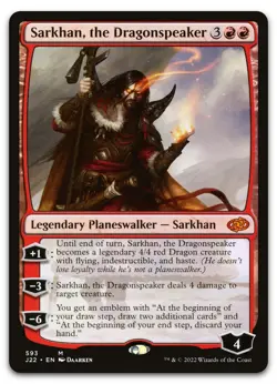 Sarkhan, the Dragonspeaker #593 (NM) Jumpstart 2022 J22 Magic MTG - Image 1