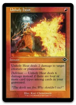Unholy Heat (Retro Frame) #13 (Foil) (NM) Modern Horizons 2 MH2 Magic MTG - Image 1