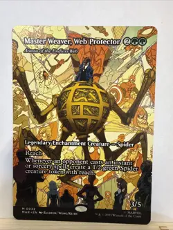 MTG Master Weaver, Web Protector Spiderman Borderless Regular Mythic - Image 1